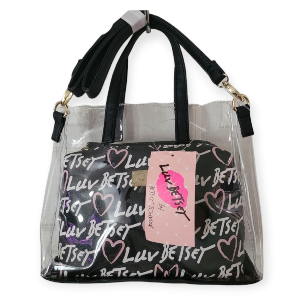 Luv Betsey Belena Clear Crossbody Satchel NWT